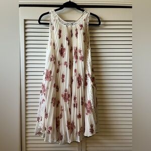 FREE PEOPLE Women's Spring Accordion Pleat Chiffon Trapeze Dress Sz‎ S